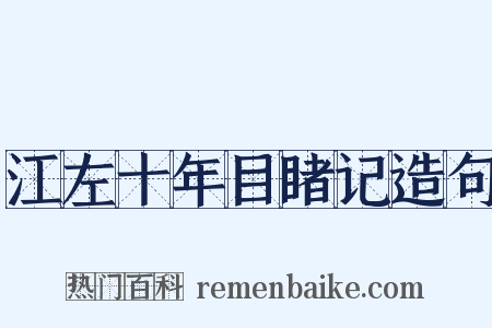 江左十年目睹记造句是什么意思的图片